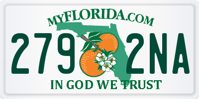 FL license plate 2792NA
