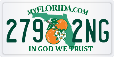 FL license plate 2792NG