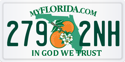 FL license plate 2792NH