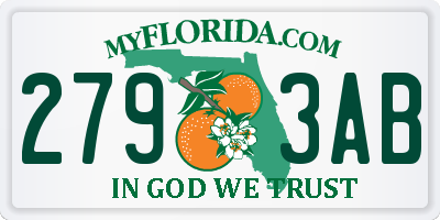 FL license plate 2793AB