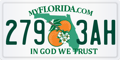 FL license plate 2793AH