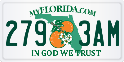 FL license plate 2793AM
