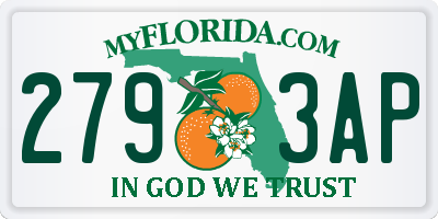 FL license plate 2793AP