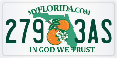 FL license plate 2793AS