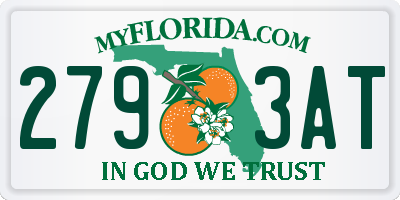 FL license plate 2793AT