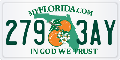 FL license plate 2793AY