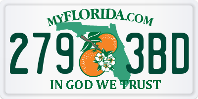 FL license plate 2793BD