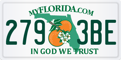 FL license plate 2793BE
