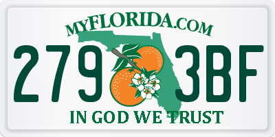 FL license plate 2793BF