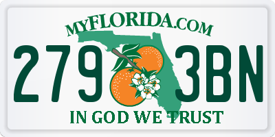 FL license plate 2793BN