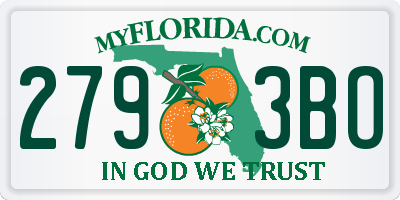 FL license plate 2793BO