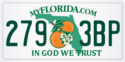 FL license plate 2793BP