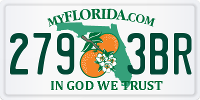 FL license plate 2793BR