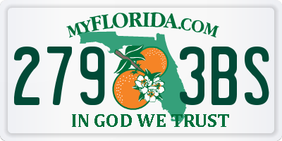 FL license plate 2793BS