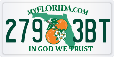 FL license plate 2793BT