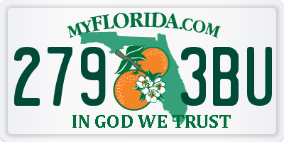 FL license plate 2793BU