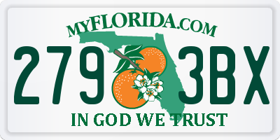 FL license plate 2793BX