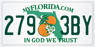FL license plate 2793BY