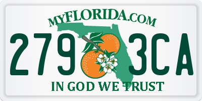 FL license plate 2793CA