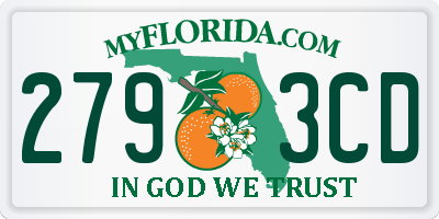 FL license plate 2793CD