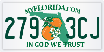FL license plate 2793CJ