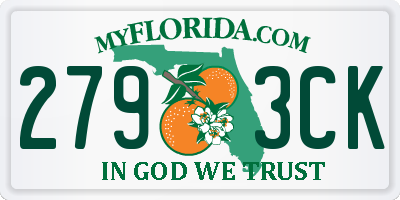 FL license plate 2793CK
