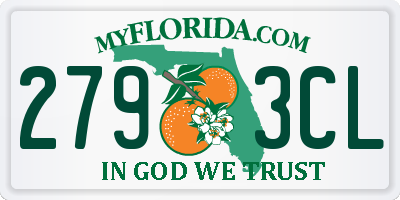 FL license plate 2793CL