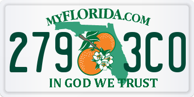 FL license plate 2793CO