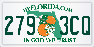 FL license plate 2793CQ
