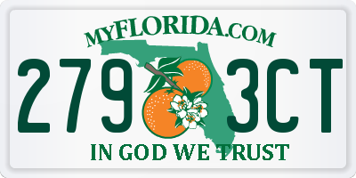 FL license plate 2793CT