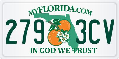 FL license plate 2793CV