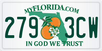 FL license plate 2793CW