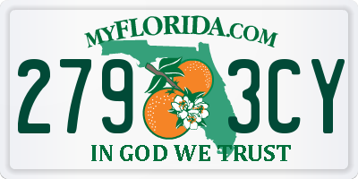 FL license plate 2793CY