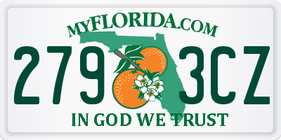 FL license plate 2793CZ