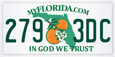 FL license plate 2793DC