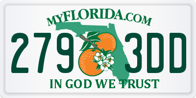 FL license plate 2793DD