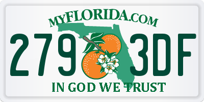 FL license plate 2793DF