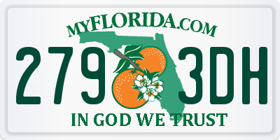 FL license plate 2793DH