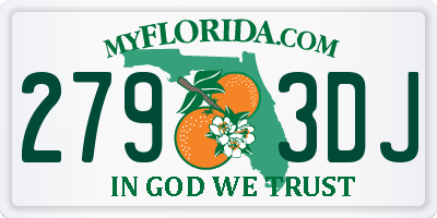 FL license plate 2793DJ