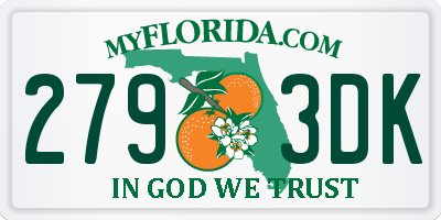 FL license plate 2793DK
