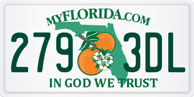 FL license plate 2793DL