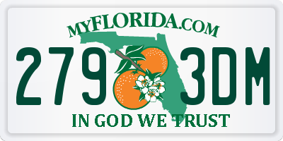 FL license plate 2793DM