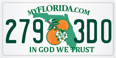 FL license plate 2793DO
