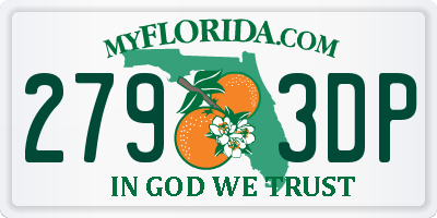 FL license plate 2793DP