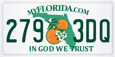 FL license plate 2793DQ