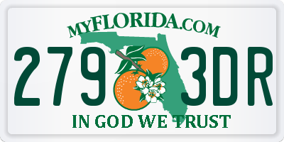 FL license plate 2793DR