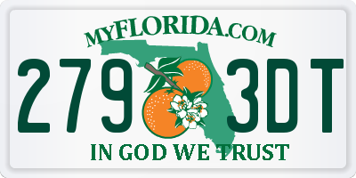 FL license plate 2793DT