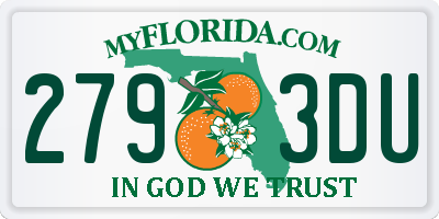 FL license plate 2793DU