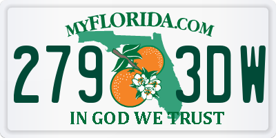 FL license plate 2793DW