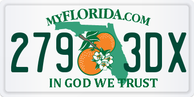 FL license plate 2793DX